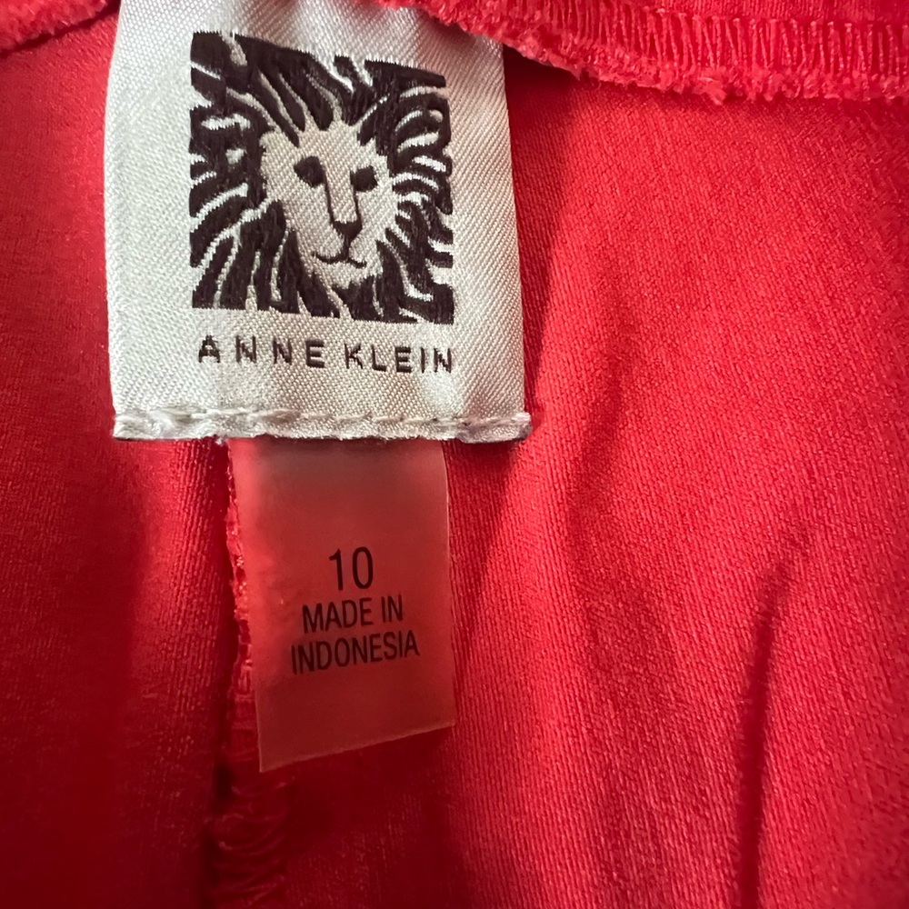 Anne Klein Coral Cropped Pants Vibrant Style - Picture 3 of 3